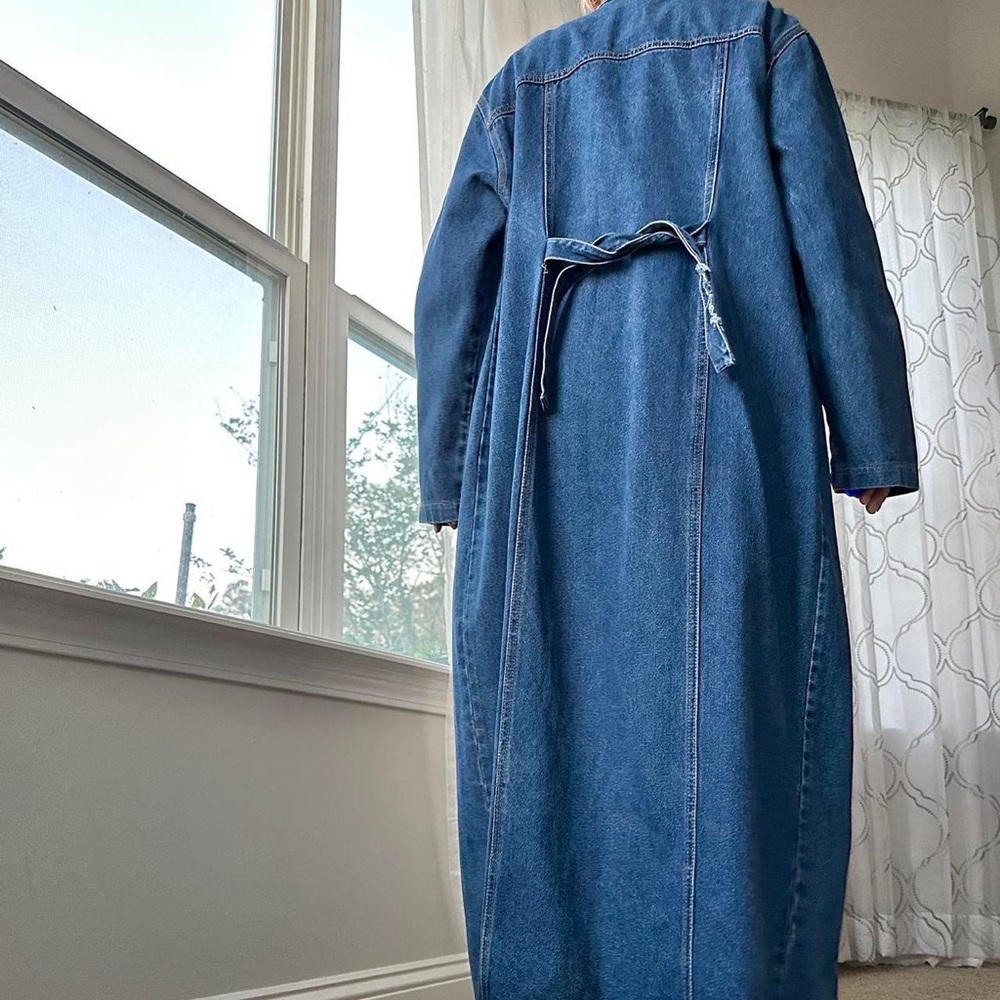 VTG denim trench coat - Picture 3 of 6